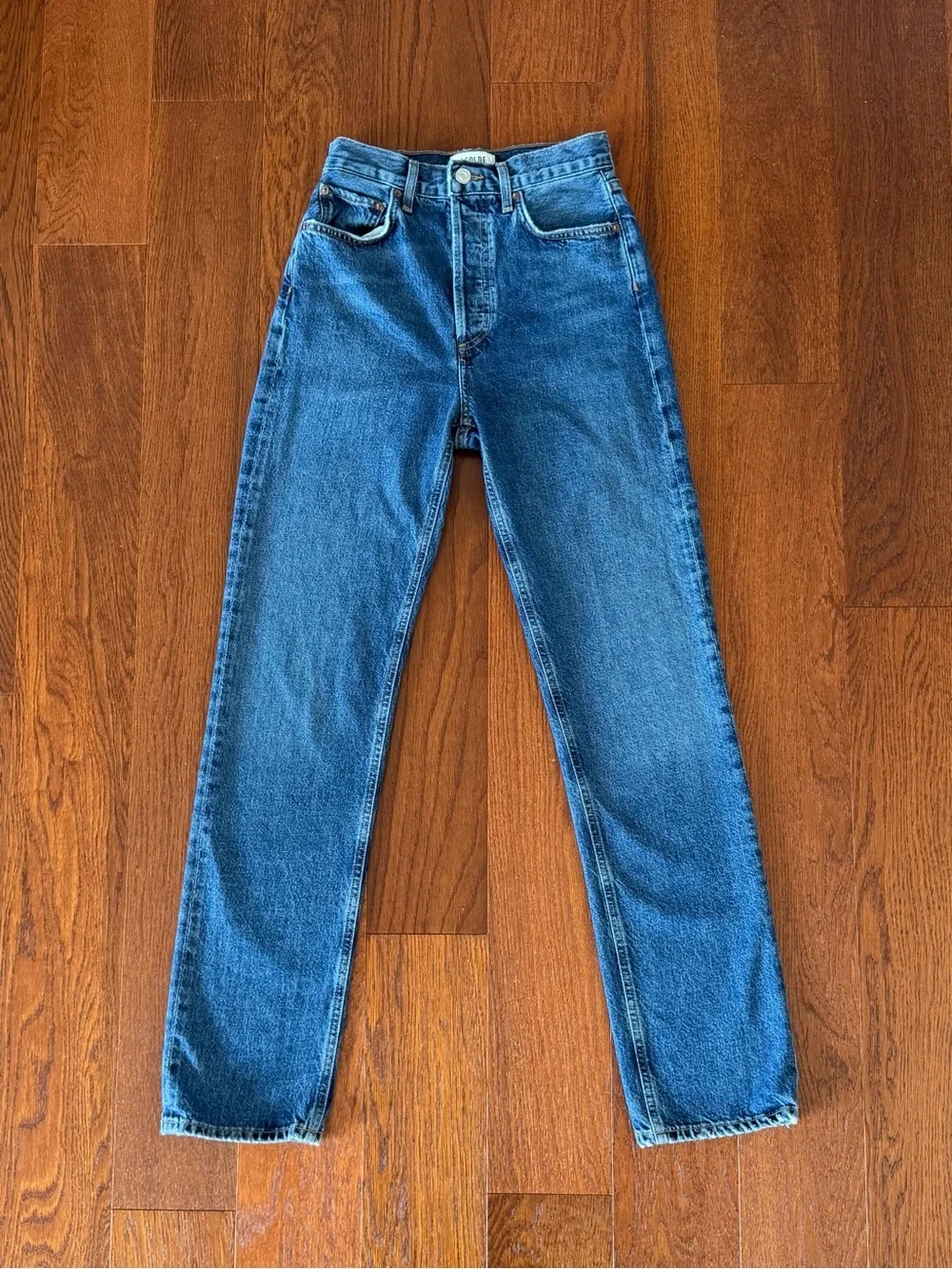 AGOLDE 90s Pinch Waist High Rise Straight Jeans in Control size 23